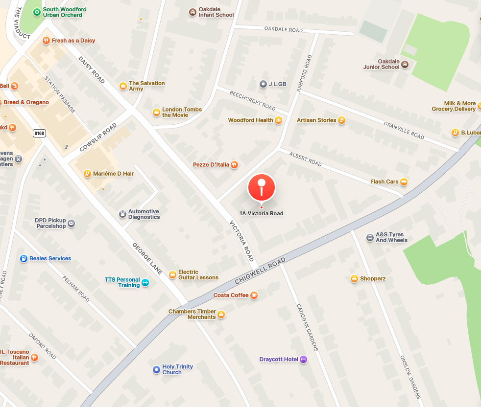 Map showing our London office